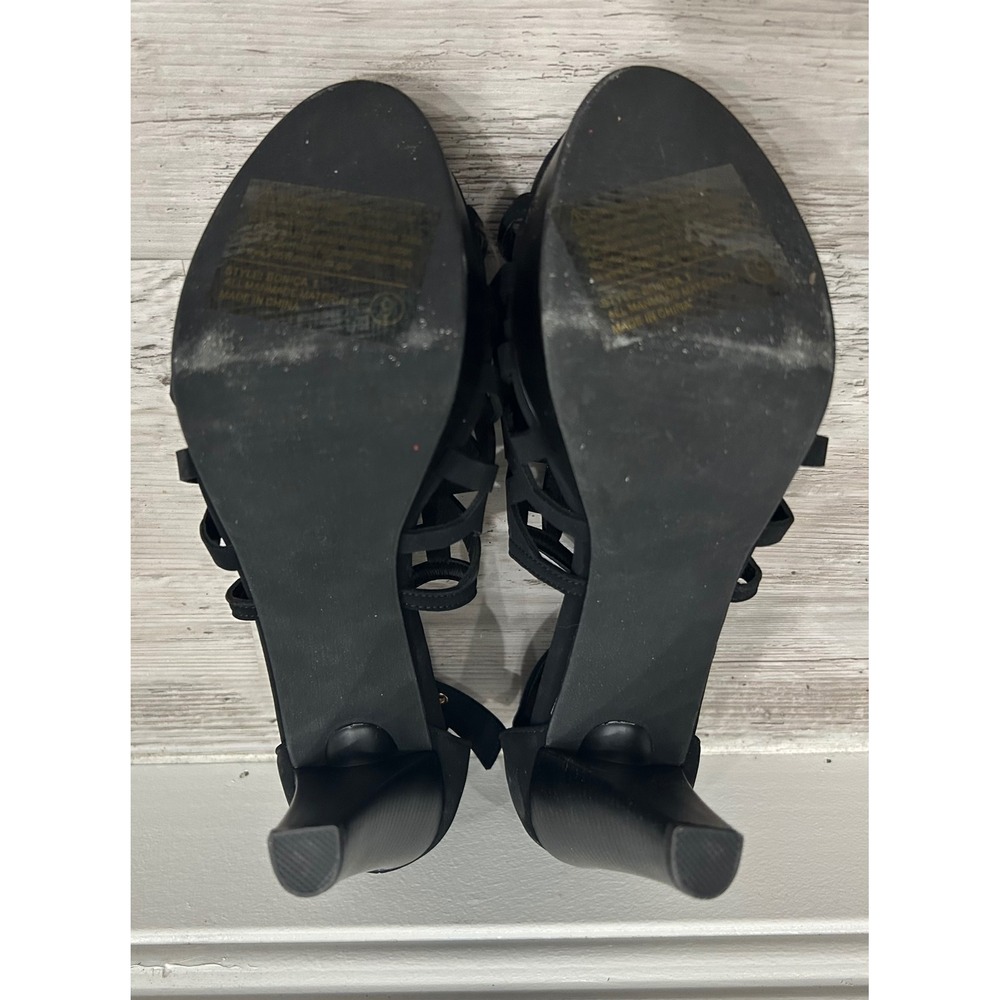 Trends up Collection Bonica 1 Womens Black Cage Platform Stiletto Sandals Size 9 - Picture 6 of 7